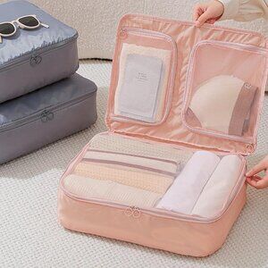 Blush Pink Travel Packing Organizer / Storage Case